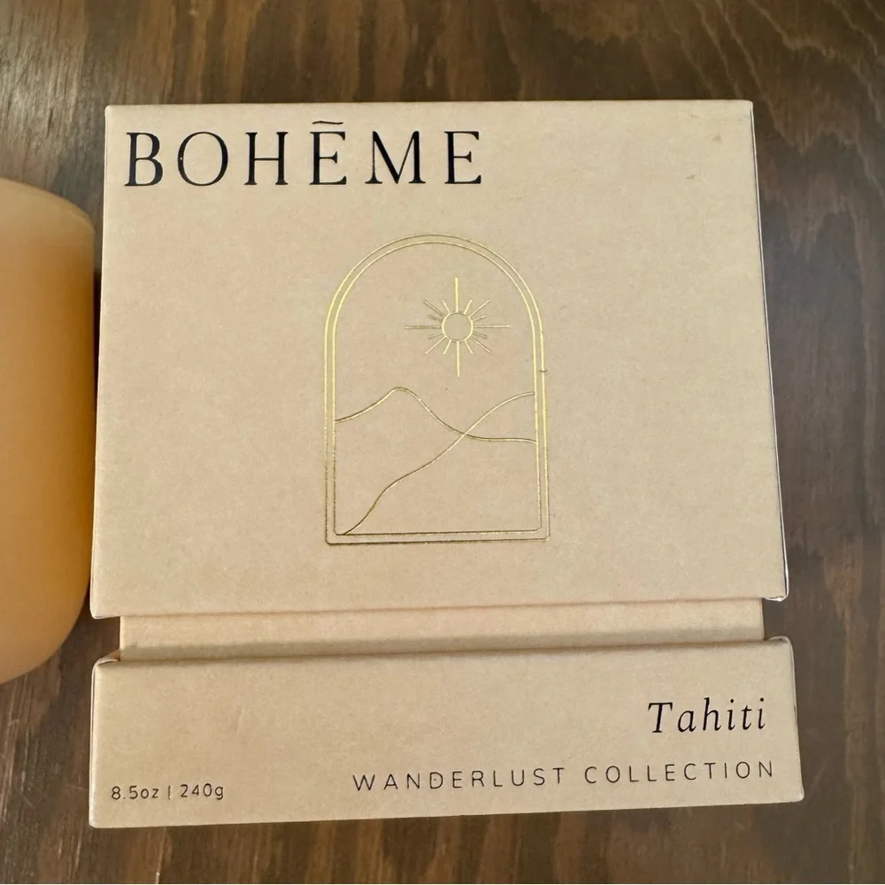4/$20 EMPTY Bohème Wanderlust Tahiti Candle Vessel Jar